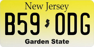 NJ license plate B59ODG