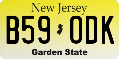 NJ license plate B59ODK