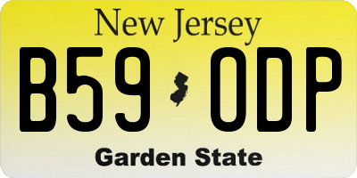 NJ license plate B59ODP