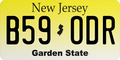 NJ license plate B59ODR