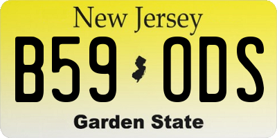 NJ license plate B59ODS