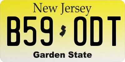 NJ license plate B59ODT
