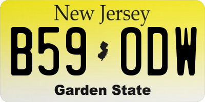 NJ license plate B59ODW