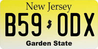 NJ license plate B59ODX
