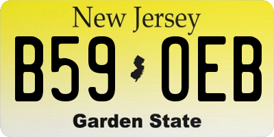 NJ license plate B59OEB