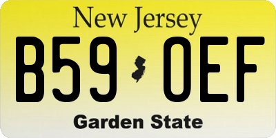 NJ license plate B59OEF