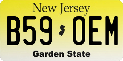 NJ license plate B59OEM