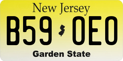 NJ license plate B59OEO