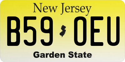 NJ license plate B59OEU