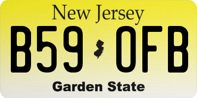 NJ license plate B59OFB