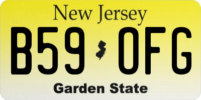 NJ license plate B59OFG