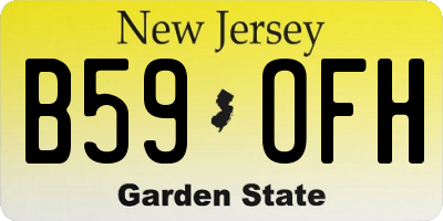 NJ license plate B59OFH