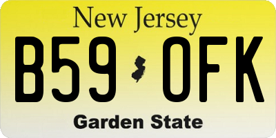 NJ license plate B59OFK