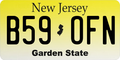 NJ license plate B59OFN