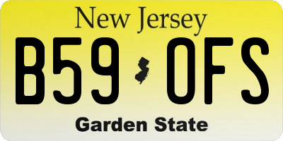 NJ license plate B59OFS