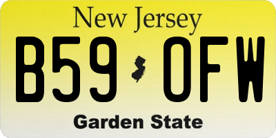NJ license plate B59OFW