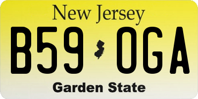 NJ license plate B59OGA
