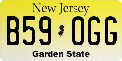 NJ license plate B59OGG