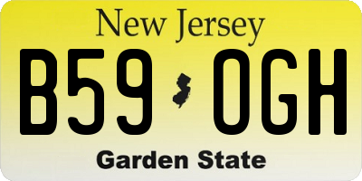 NJ license plate B59OGH