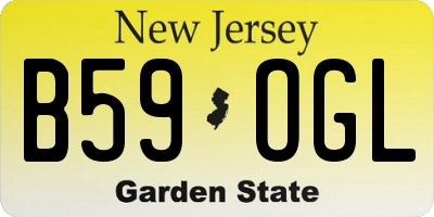 NJ license plate B59OGL