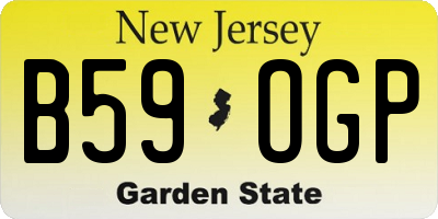 NJ license plate B59OGP