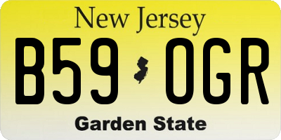 NJ license plate B59OGR