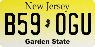NJ license plate B59OGU