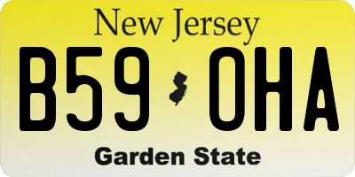 NJ license plate B59OHA