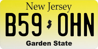 NJ license plate B59OHN