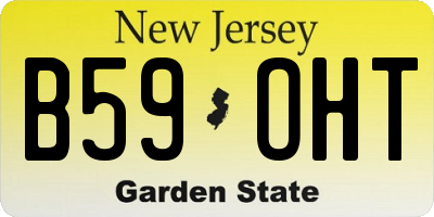 NJ license plate B59OHT