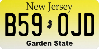 NJ license plate B59OJD