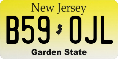 NJ license plate B59OJL