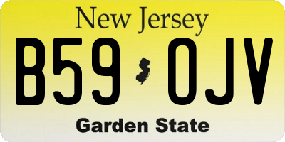 NJ license plate B59OJV