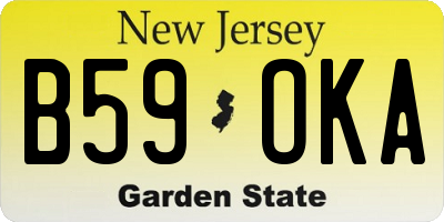 NJ license plate B59OKA