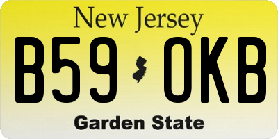 NJ license plate B59OKB