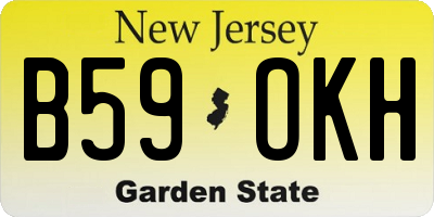 NJ license plate B59OKH