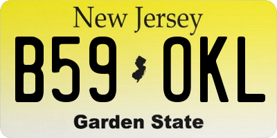 NJ license plate B59OKL