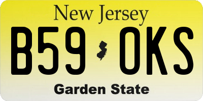 NJ license plate B59OKS