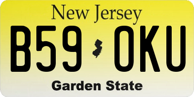 NJ license plate B59OKU