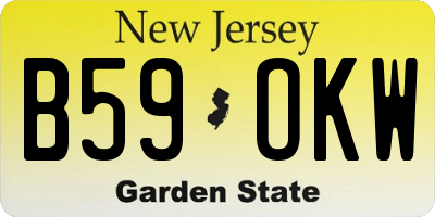 NJ license plate B59OKW