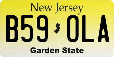 NJ license plate B59OLA