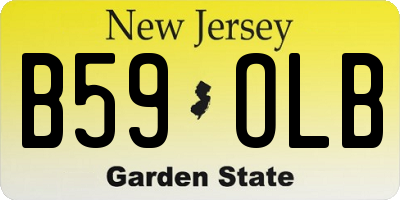 NJ license plate B59OLB