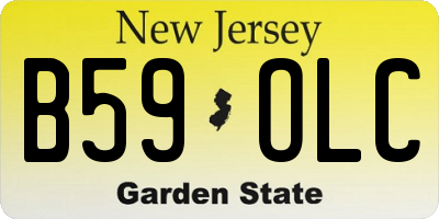 NJ license plate B59OLC