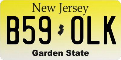 NJ license plate B59OLK