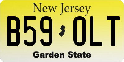 NJ license plate B59OLT
