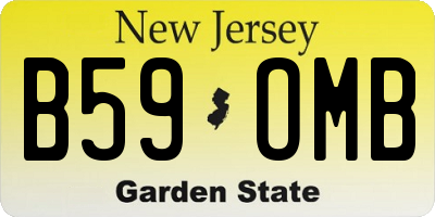 NJ license plate B59OMB