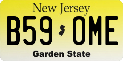 NJ license plate B59OME