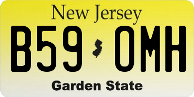 NJ license plate B59OMH