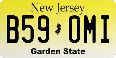 NJ license plate B59OMI
