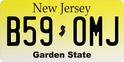 NJ license plate B59OMJ